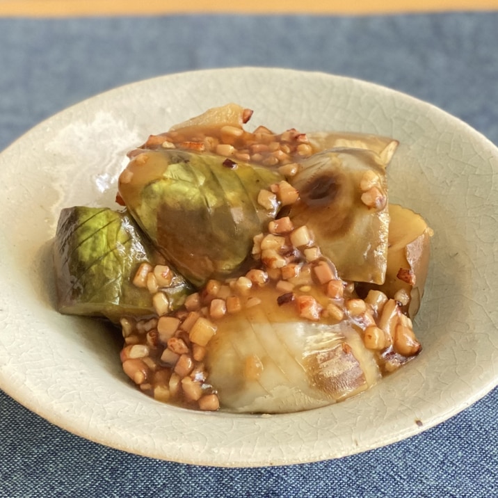 白と翡翠茄子のあんかけ
